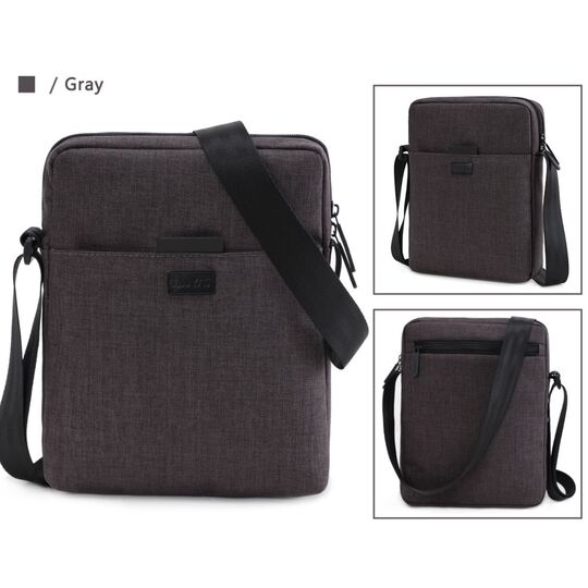 Мужская сумка на плечо "TINYAT", серая П3827