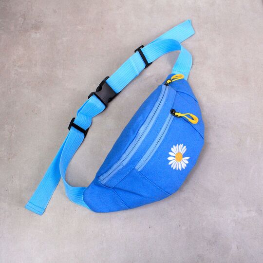 Жіноча сумка, бананка з ромашкою, П3837