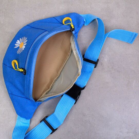 Жіноча сумка, бананка з ромашкою, П3837