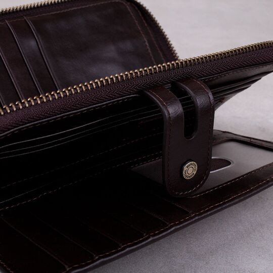 Чоловічий гаманець KAVIS, коричневий П3843