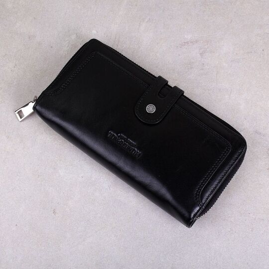 Мужской кошелек KAVIS, черный П3844