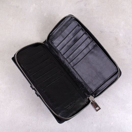 Мужской кошелек KAVIS, черный П3844