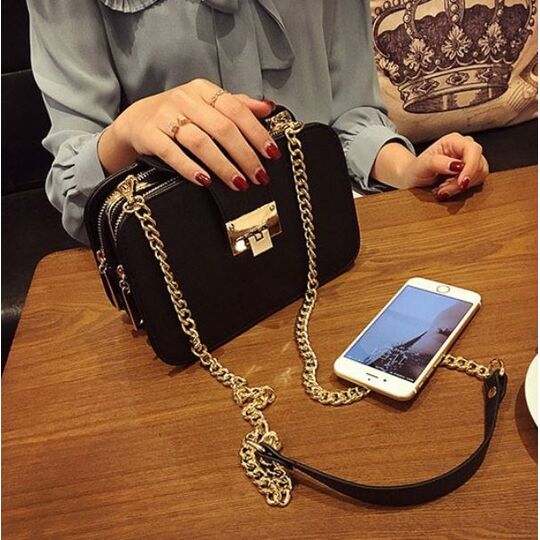 Жіноча сумка, чорна П0257 Жіноча сумка, чорна П0257