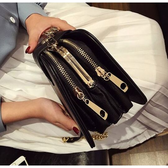 Жіноча сумка, чорна П0257 Жіноча сумка, чорна П0257