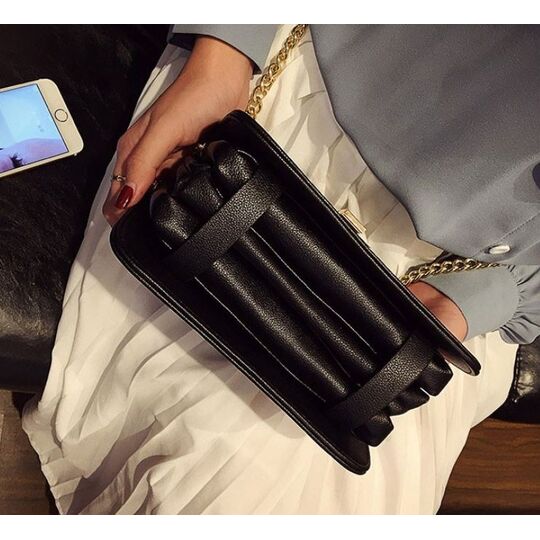 Жіноча сумка, чорна П0257 Жіноча сумка, чорна П0257