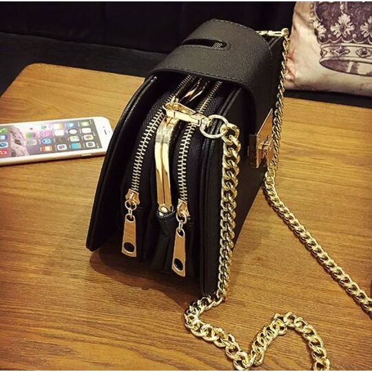 Жіноча сумка, чорна П0257 Жіноча сумка, чорна П0257