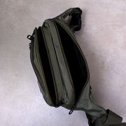 Чоловіча сумка на пояс, зелена П3858