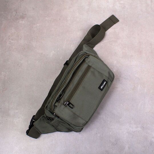 Чоловіча сумка на пояс, зелена П3858