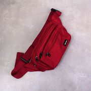 Мужская сумка на пояс, красная П3859