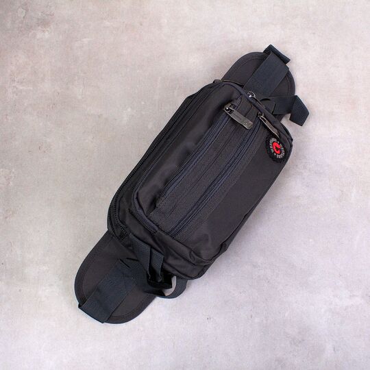 Мужская сумка на пояс, серая П3861