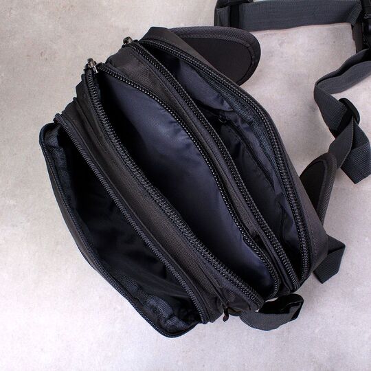 Мужская сумка на пояс, серая П3861