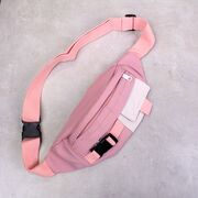 Женская бананка, сумка на пояс, розовая П3865