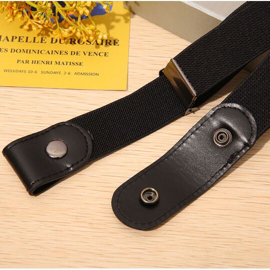 Пояс без пряжки, чорний П3878