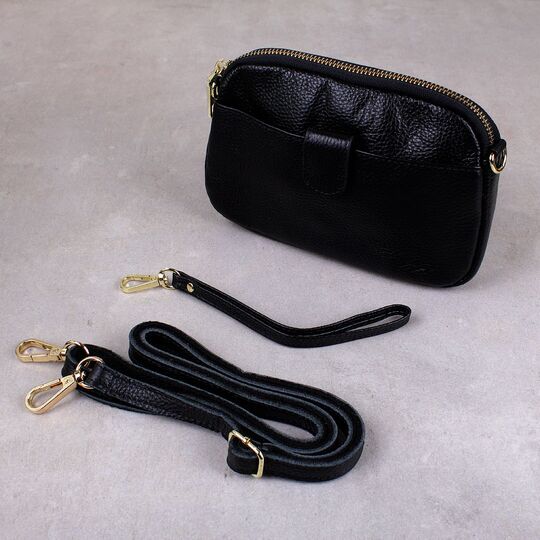 Женская сумка клатч, черная П3895