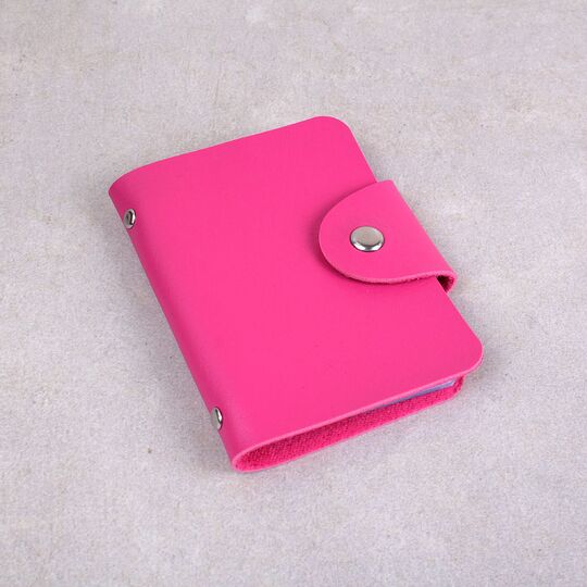 Визитница, розовая П0262