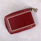 Візитниця з шкіри, червона П3917