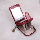 Візитниця з шкіри, червона П3917