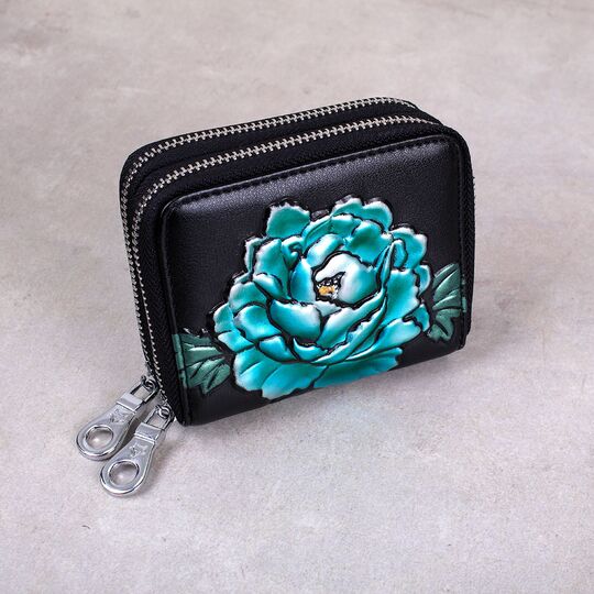 Женский кошелек, черный П3918