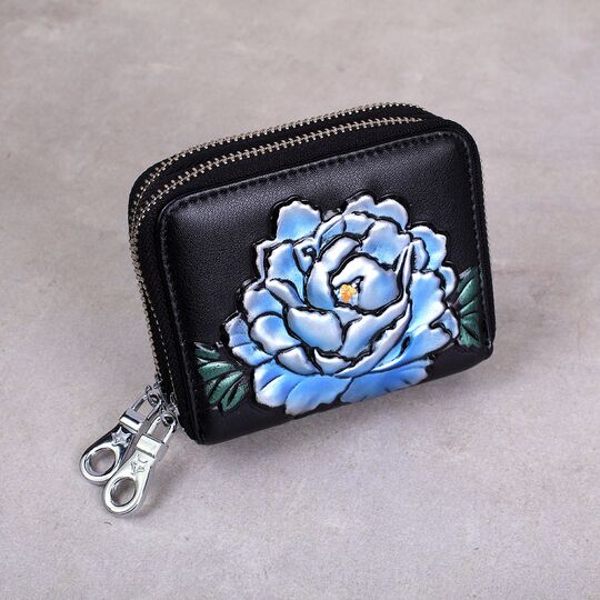 Женский кошелек, черный П3919