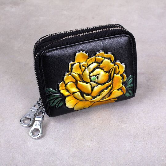 Женский кошелек, черный П3920