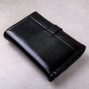 Жіночий гаманець зі шкіри, чорний П3923