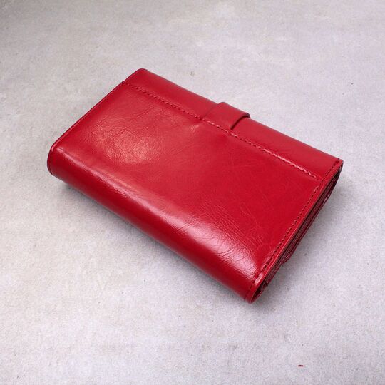 Жіночий гаманець зі шкіри, червоний П3924