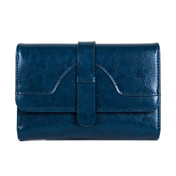 Жіночий гаманець зі шкіри, синій П3925