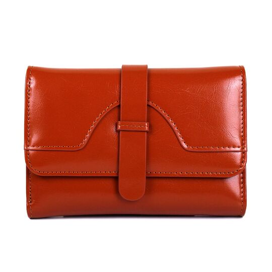 Жіночий гаманець зі шкіри, коричневий П3926