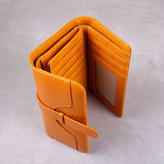 Женский кошелек из кожи, желтый П3927