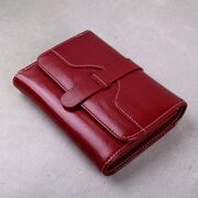 Жіночий гаманець зі шкіри, червоний П3928