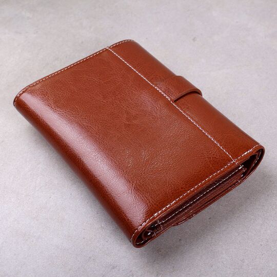Женский кошелек из кожи, коричневый П3929