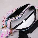 Жіноча поясна сумка, бананка "Метелики", рожева П3932