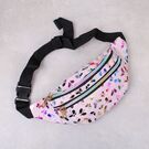 Жіноча поясна сумка, бананка "Метелики", рожева П3932