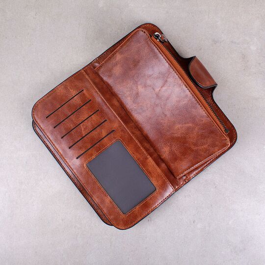 Женский кошелек, коричневый П3944