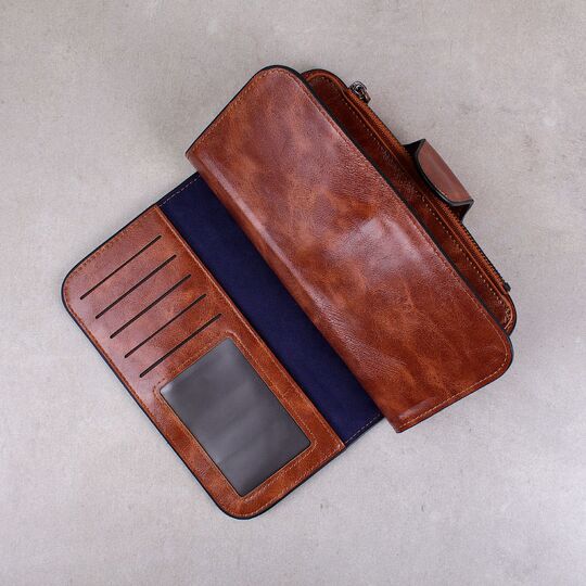 Женский кошелек, коричневый П3944