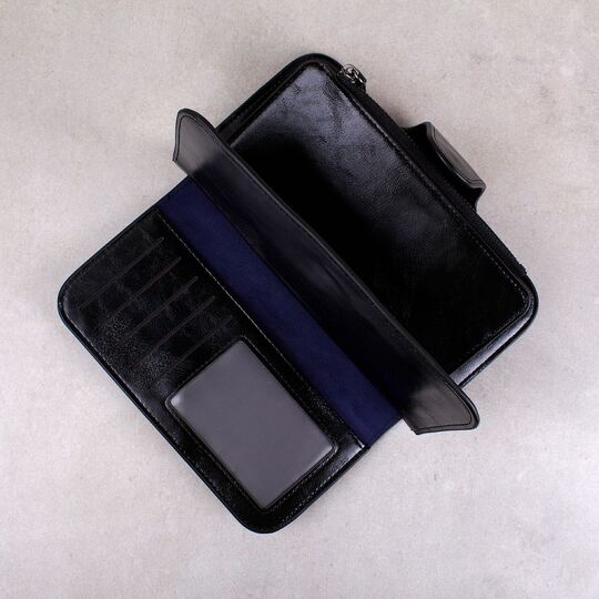 Женский кошелек, черный П3946