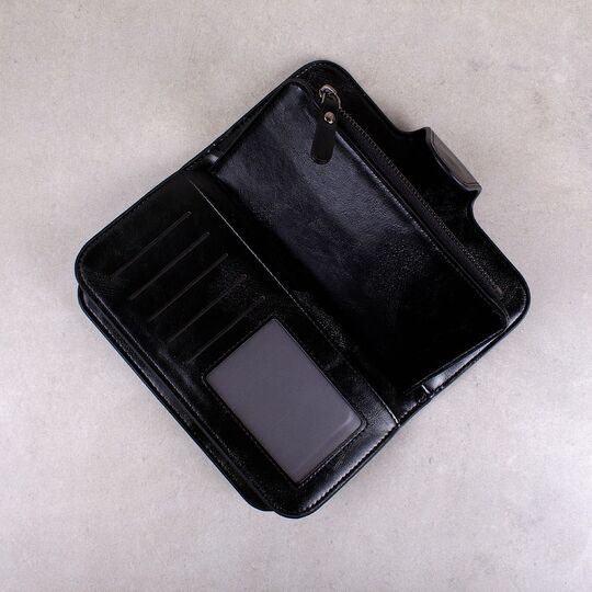 Женский кошелек, черный П3946