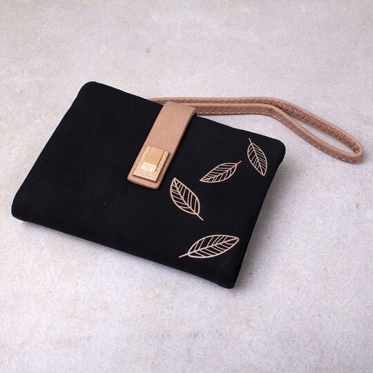 Женский кошелек, черный П3951