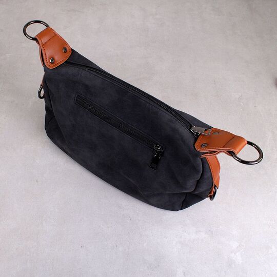 Женская сумка "Цветы", черная П3963