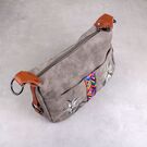 Женская сумка "Цветы", серая П3964