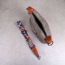 Женская сумка "Цветы", серая П3964