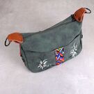 Женская сумка "Цветы", зеленая П3965