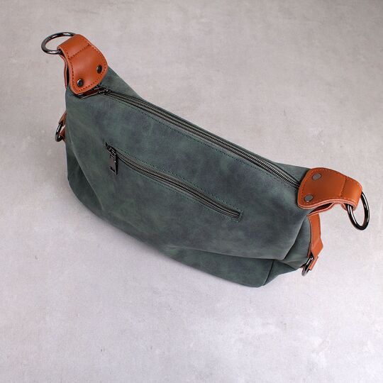 Женская сумка "Цветы", зеленая П3965