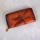 Жіночий гаманець зі шкіри "Бабка", коричневий П3973