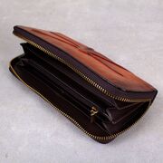 Жіночий гаманець зі шкіри "Бабка", коричневий П3973