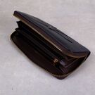 Жіночий гаманець зі шкіри "Бабка", синій П3974