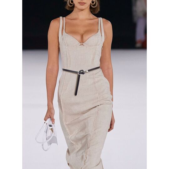 Жіночий шкіряний пояс тонкий, П3978