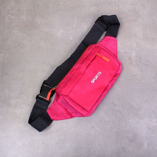 Сумка поясна, бананка "Sports", рожева П3984
