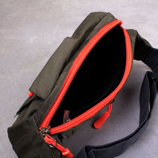 Сумка поясна, бананка "Sports", зелена П3985