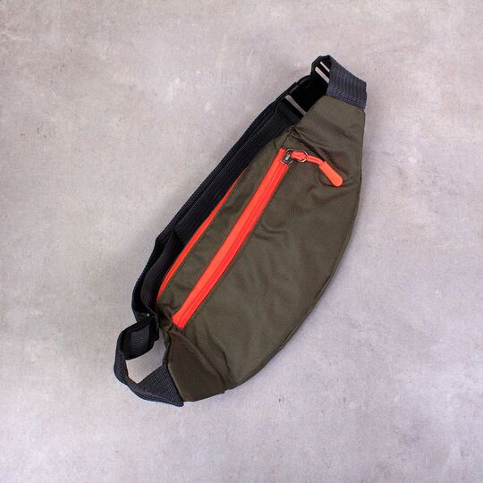 Сумка поясна, бананка "Sports", зелена П3985